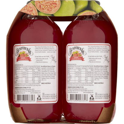 Bundaberg Sparkling Guava Sparkling Drink 375ml x4 Pack