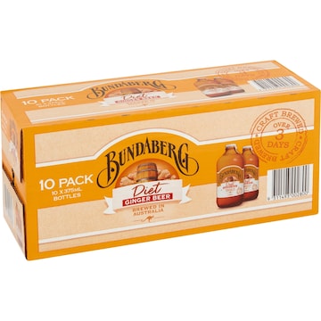 Bundaberg Diet Ginger Beer 375mL x 10 pack