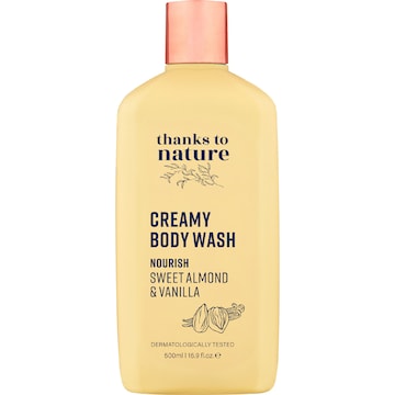 Thanks To Nature Creamy Body Wash Sweet Almond & Vanilla 500mL