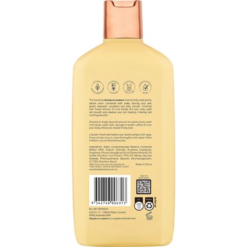 Thanks To Nature Creamy Body Wash Sweet Almond & Vanilla 500mL