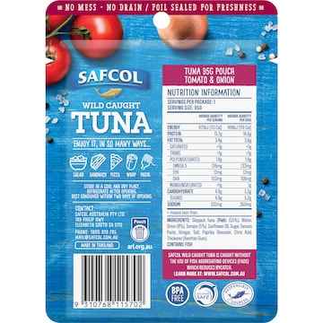 Safcol Wild Caught Tuna Tomato & Onion 95g