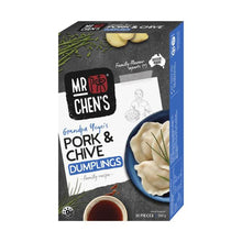 MR CHEN'S PORK & CHIVE DUMPLINGS 31 PIECES 550G