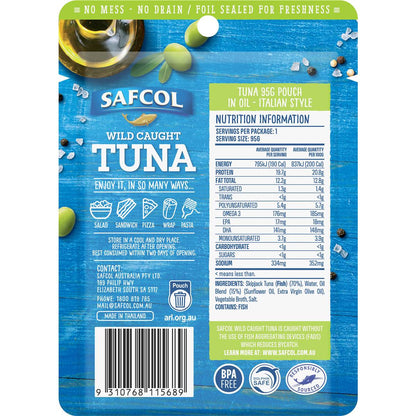 Safcol Wild Caught Tuna In Oil Italian Style 95g