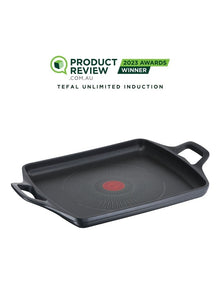 32x26cm Unlimited Induction Non-Stick Plancha in Black