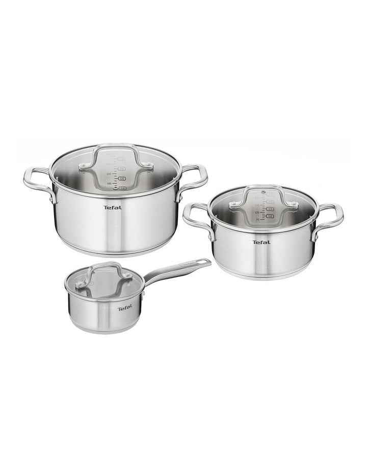 Induction Pot Set 3 Piece in Stainless Steel