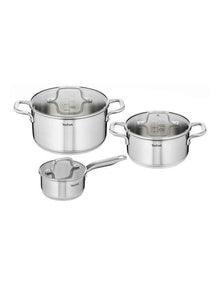 Induction Pot Set 3 Piece in Stainless Steel