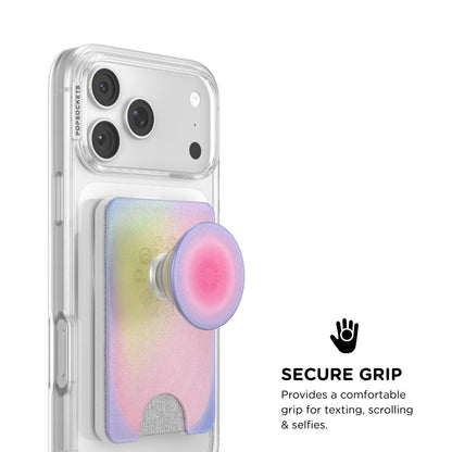 PopSockets PopWallet+ MagSafe Kick-Out Phone Wallet and Stand (Aura)