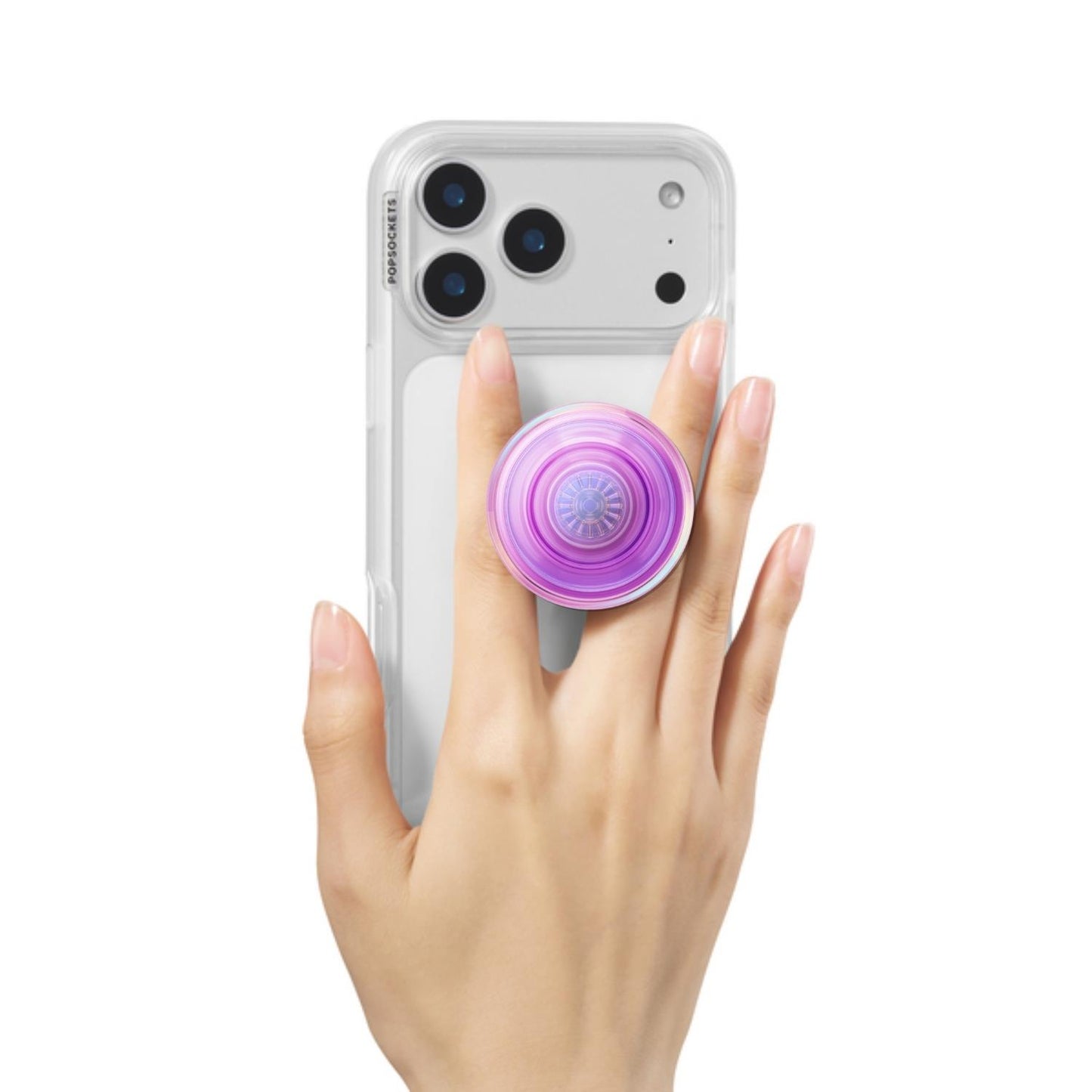 PopSockets PopTop Phone Grip/Holder (Iridescent Pink)