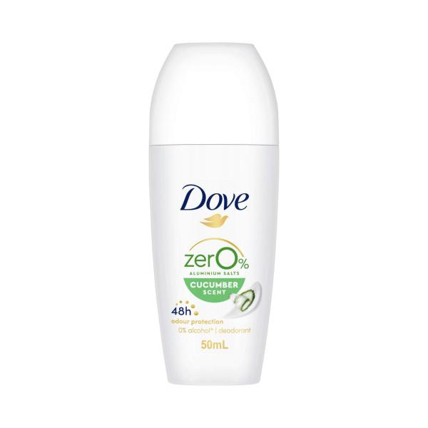DOVE WOMEN DEODORANT 48HR ROLL ON CUCUMBER ZERO % ALUMINIUM 50ML