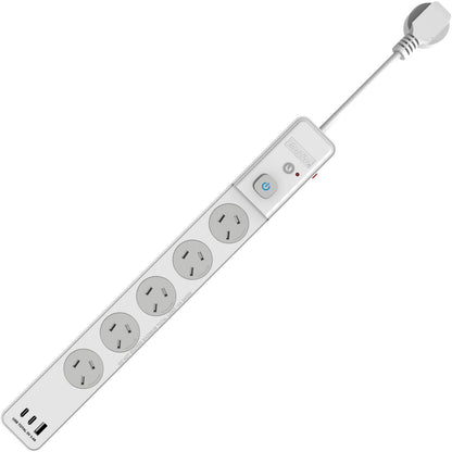 Energizer 5-Port Surge Protection Powerboard