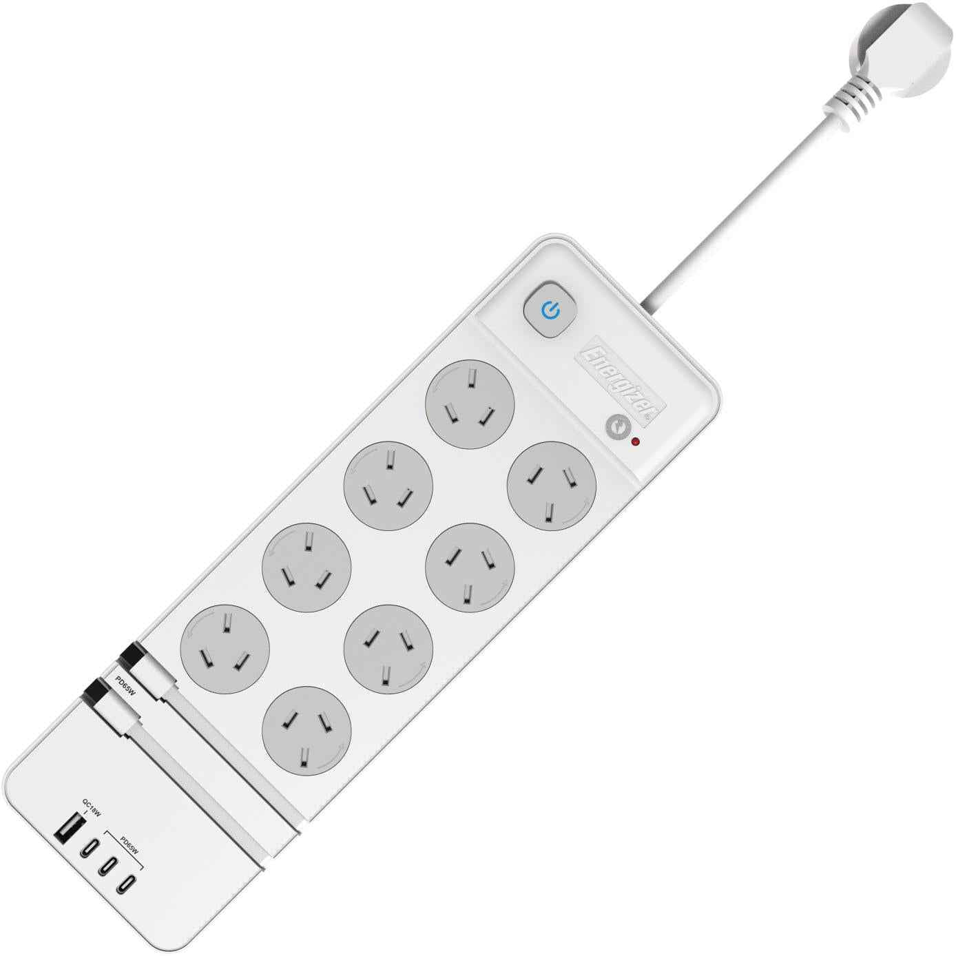 Energizer 8-Port Surge Protection Powerboard