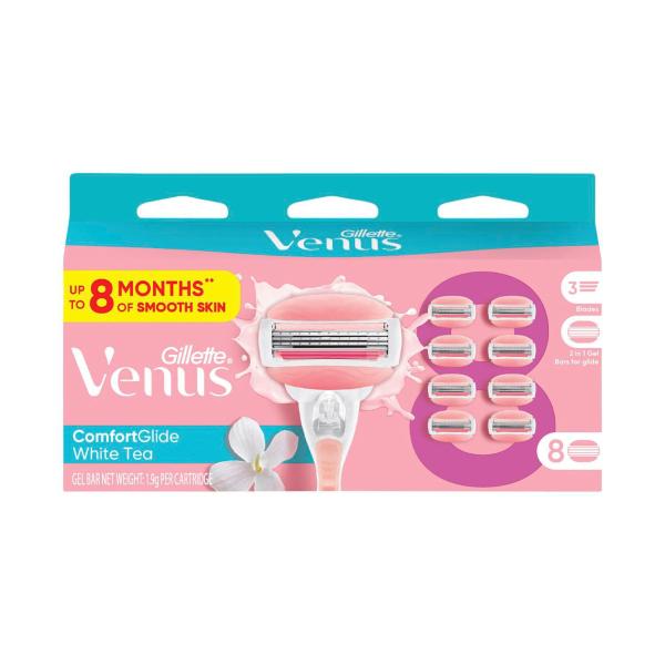 *GILLETTE VENUS COMFORTGLIDE BREEZE RAZOR BLADE REFILLS 8PK