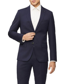 Super Slim Twill Suit Jacket in Navy