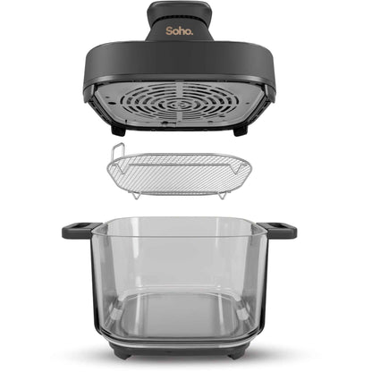 Soho Crystal 6L Glass Air Fryer
