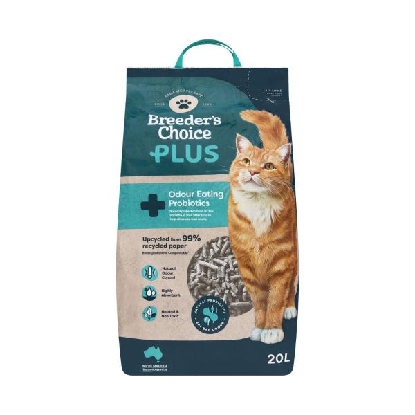 BREEDER'S CHOICE PLUS PROBIOTIC CAT LITTER 20L