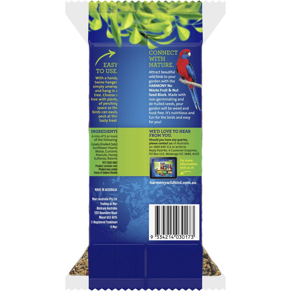 Harmony No More Waste Seed Blocks 330g