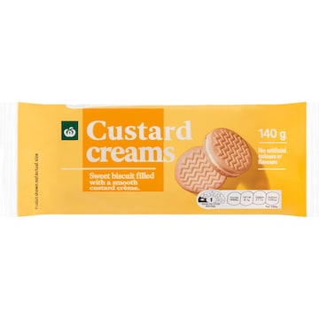 Woolworths Custard Cream Biscuit 140g