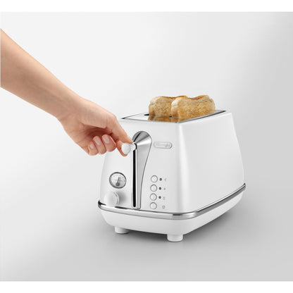 De'Longhi CTOC2003W Icona Capitals 2 Slice Toaster (Sydney White)