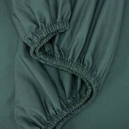 250 Thread Count Cotton Rich Fitted Sheet - Double Bed, Teal
