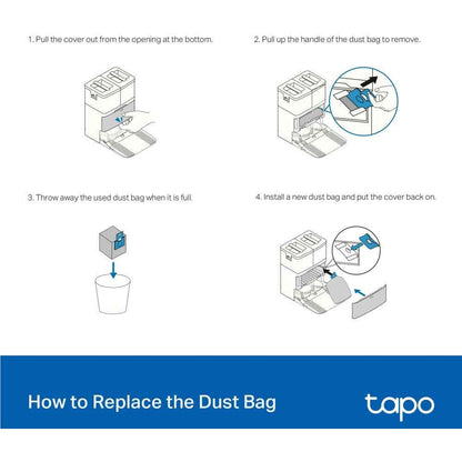 Tapo Robot Vacuum Disposable Dust Bag (5 Pcs) [Suits RV50 series]