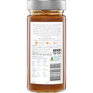 Beerenberg Malaysian Kapitan Curry 240mL