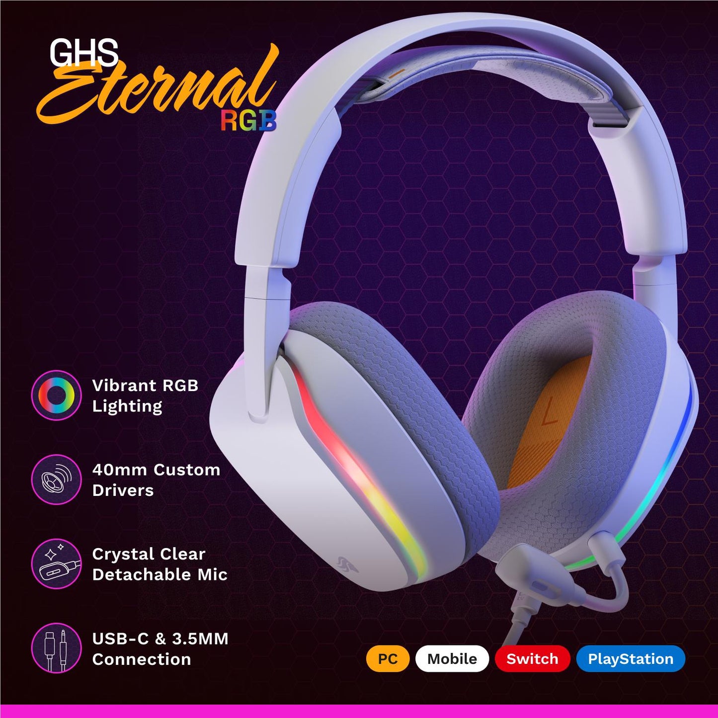 Glorious GHS Eternal RGB Stereo RGB Gaming Headset