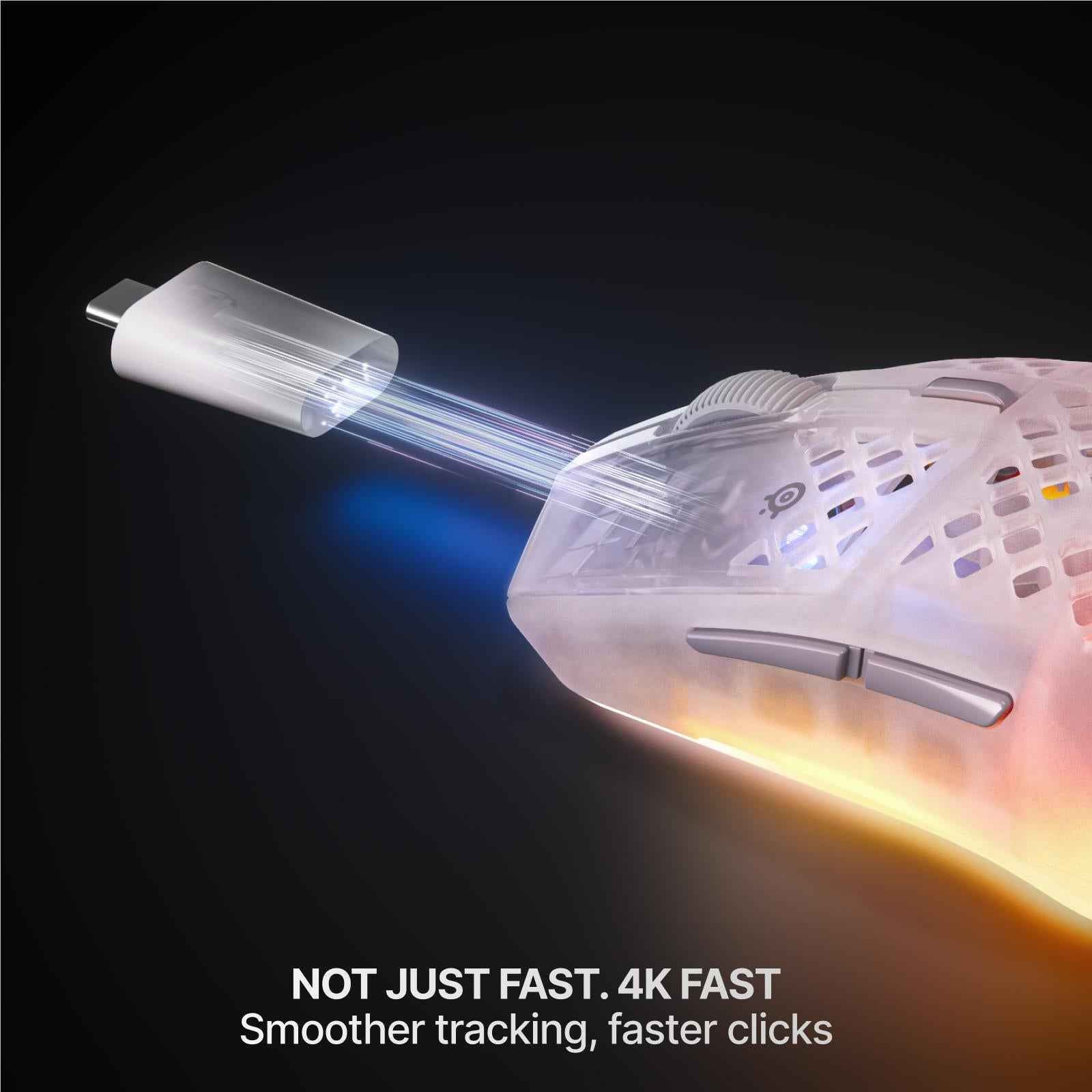 SteelSeries Aerox 3 Gen 2 Wireless Gaming Mouse Ghost