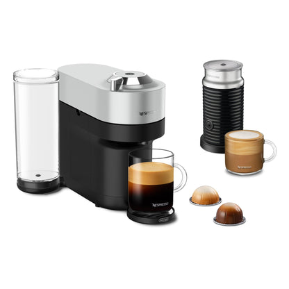 De'Longhi Nespresso Vertuo Pop+ Deluxe Capsule Coffee Machine Bundle (Silver)
