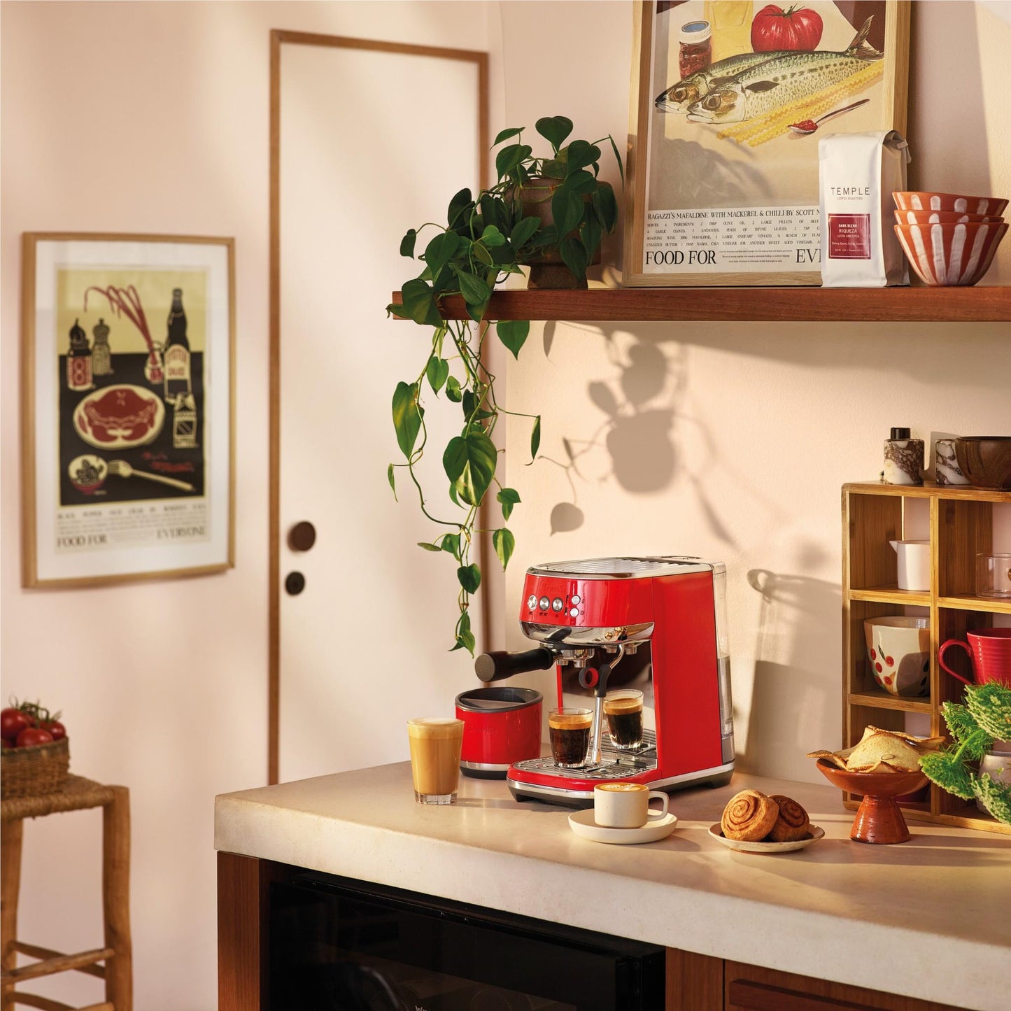 Breville Bambino Plus Espresso Coffee Machine (Pomodoro Rosso)