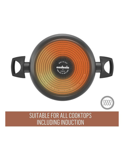 Per Salute Nonstick Induction Covered Casserole 24cm/4.5L in Black