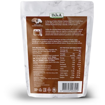DJ&A Shiitake Mushroom Crisps 65g
