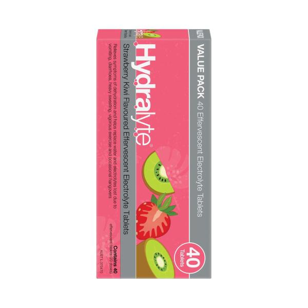 HYDRALYTE EFFERVESCENT STRAWBERRY KIWI 40PK