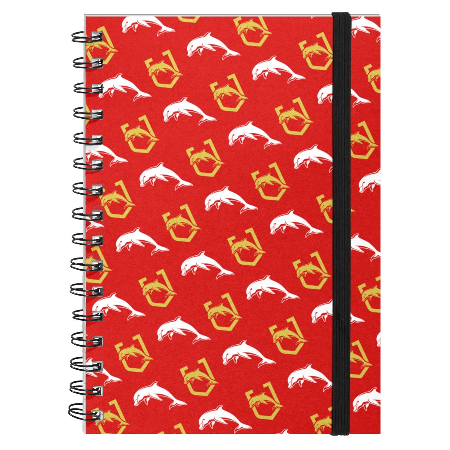NRL - Dolphins Hardcover A5 Spiral Notebook