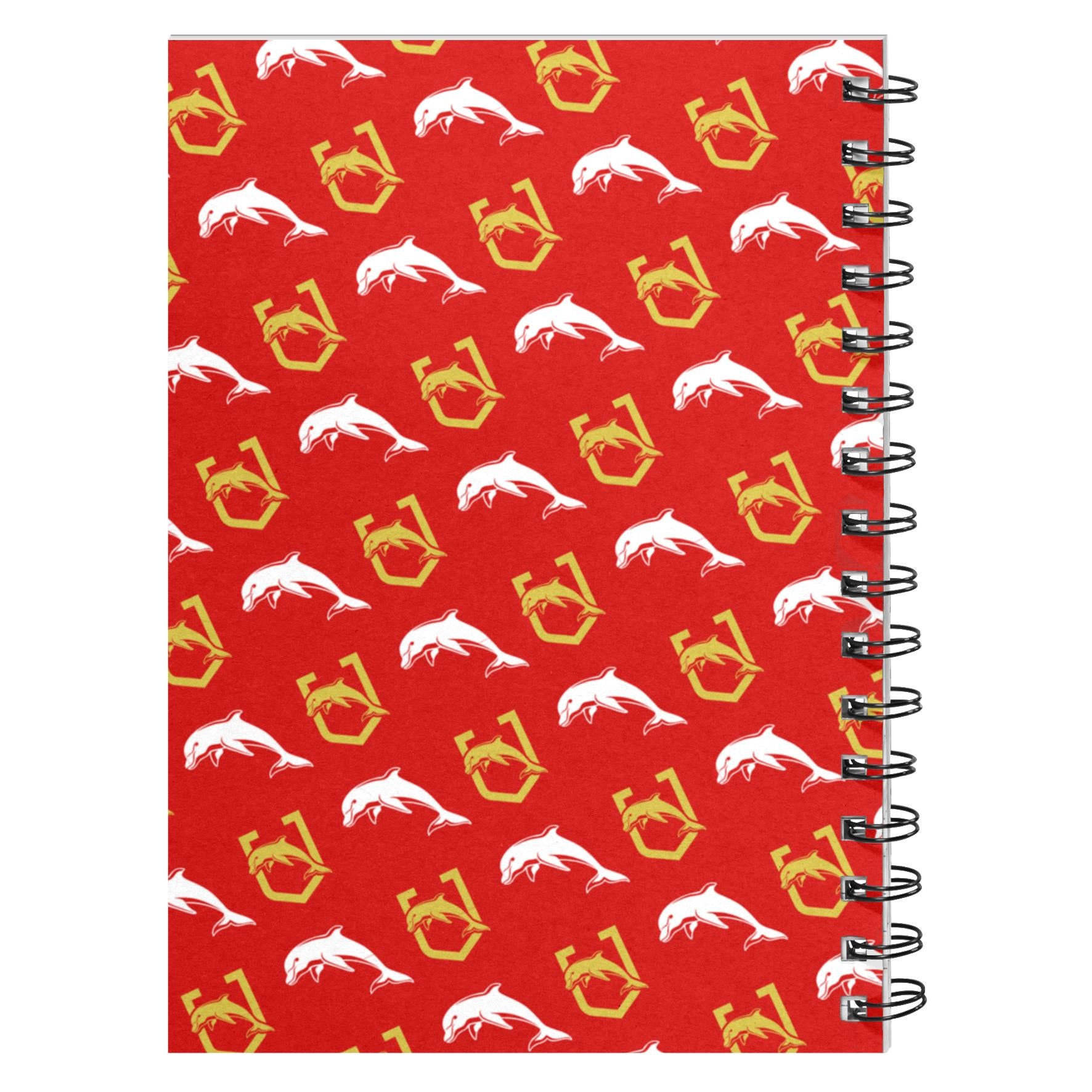 NRL - Dolphins Hardcover A5 Spiral Notebook