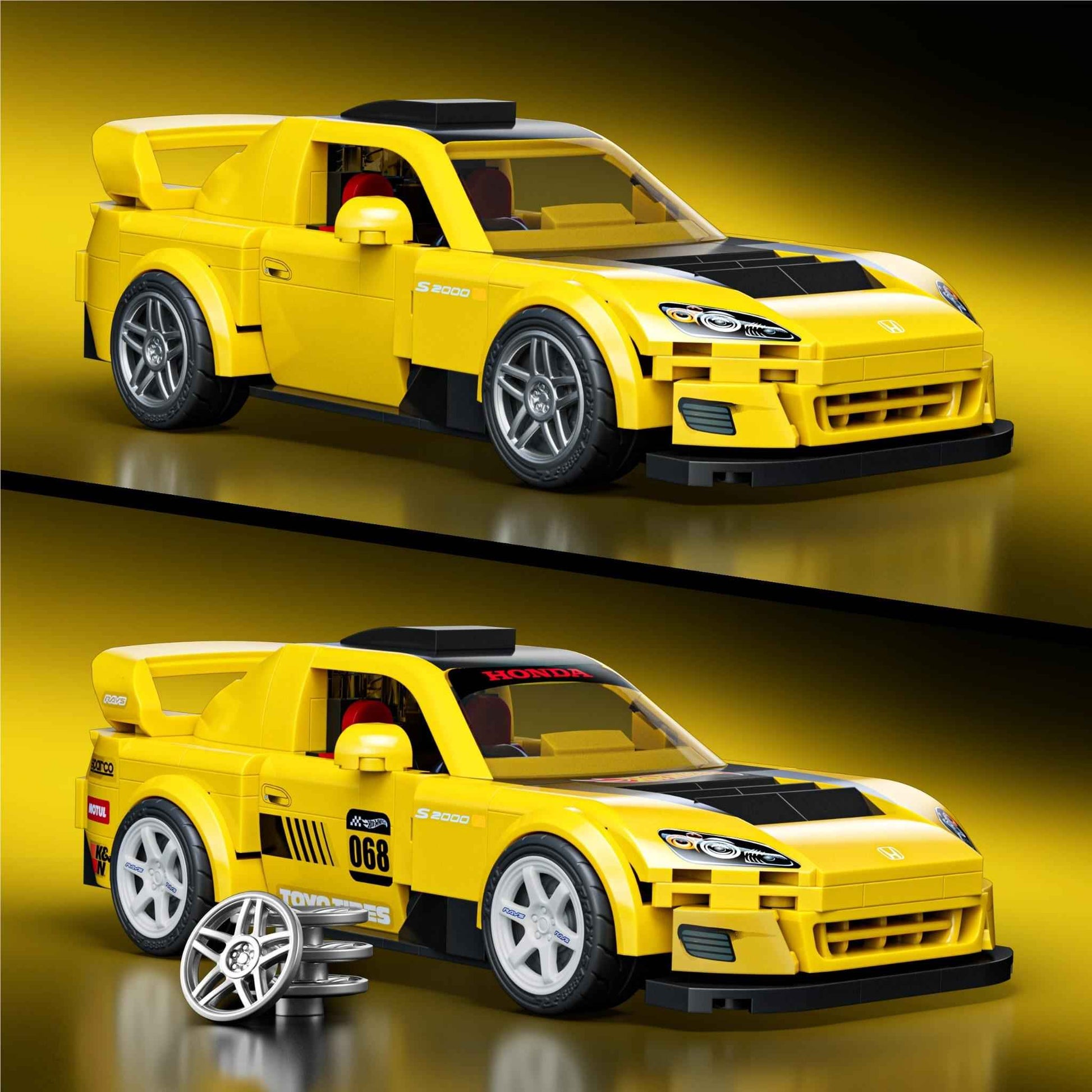 Mattel Brick Shop Hot Wheels '07 Honda S2000 (257 pieces)