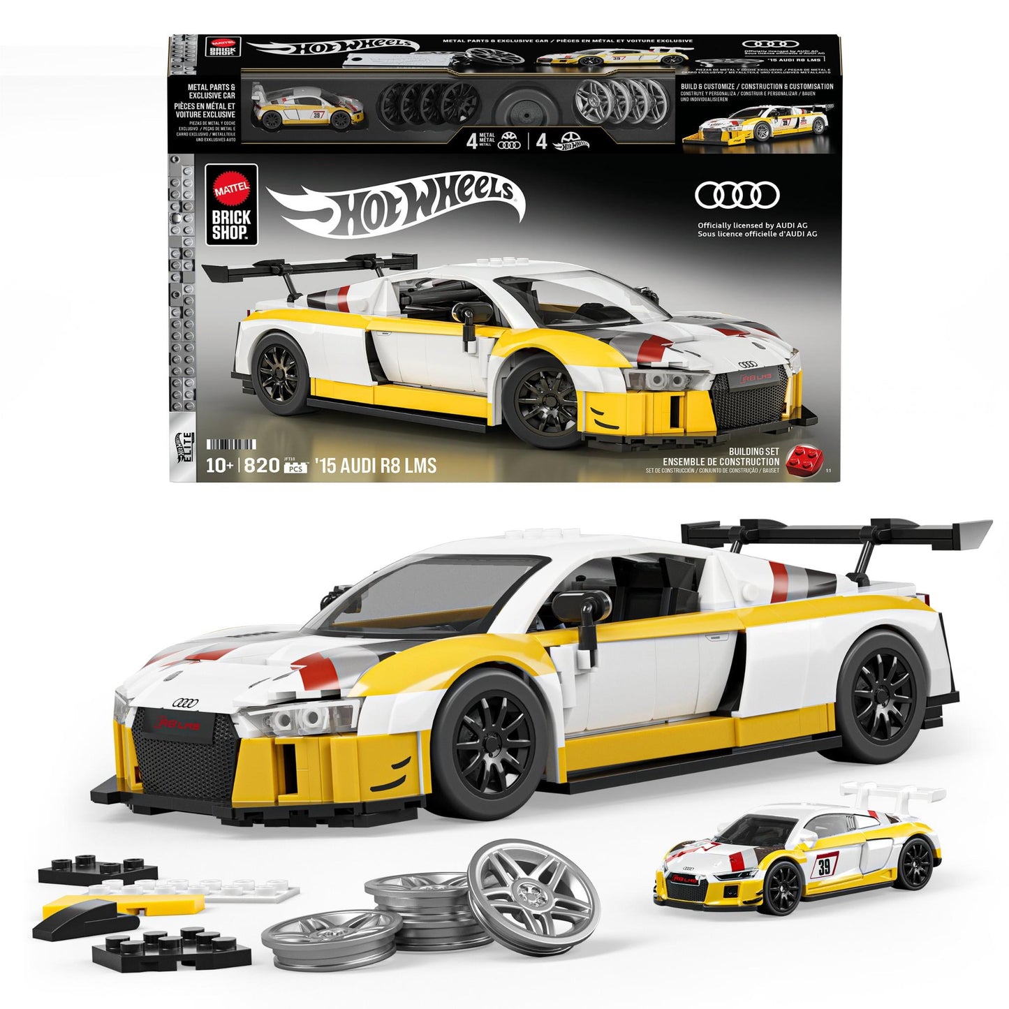 Mattel Brick Shop Hot Wheels '15 Audi R8 LMS (820 pieces)