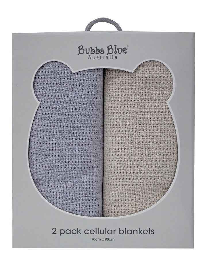 Nordic Cellular Blanket 2 Pack in Grey/Sand