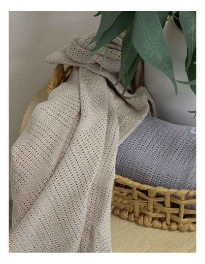 Nordic Cellular Blanket 2 Pack in Grey/Sand