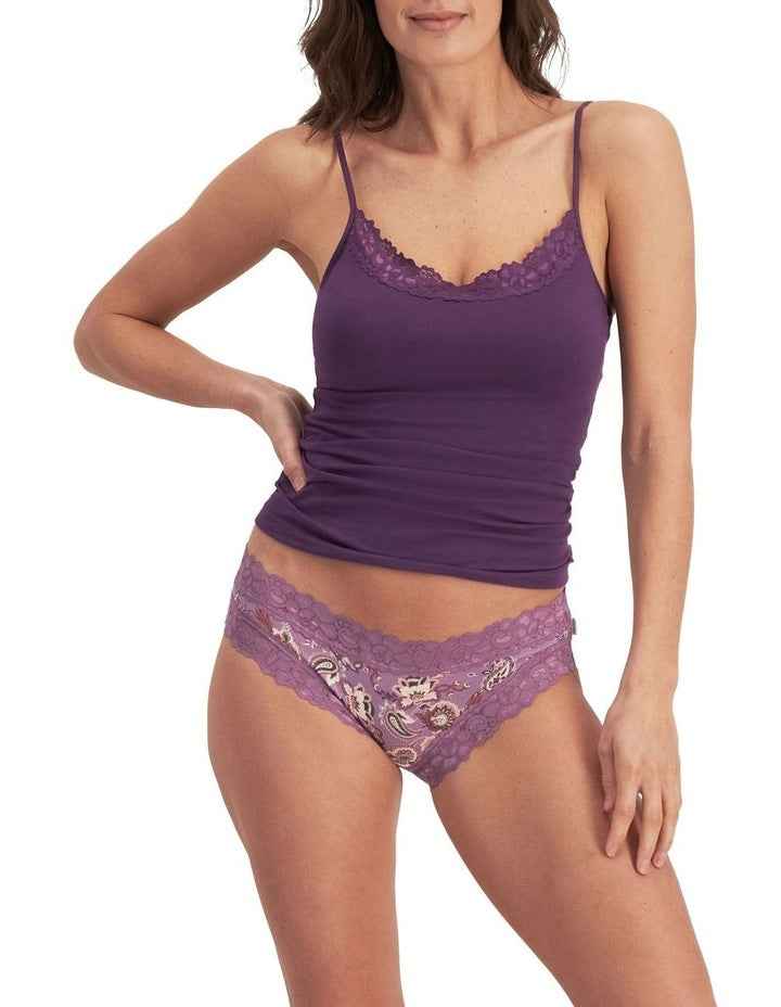 Parisienne Cotton Bikini in Purple
