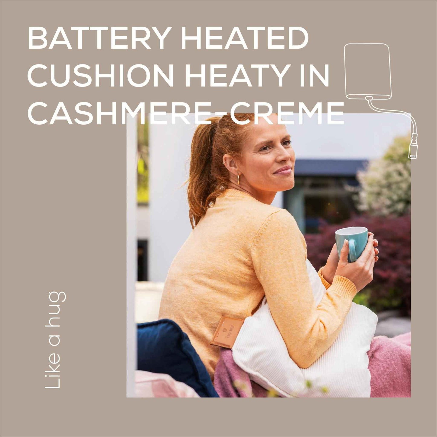 Beurer HK77 Heaty: Rechargeable Heated Cushion (Cashmere Crème)