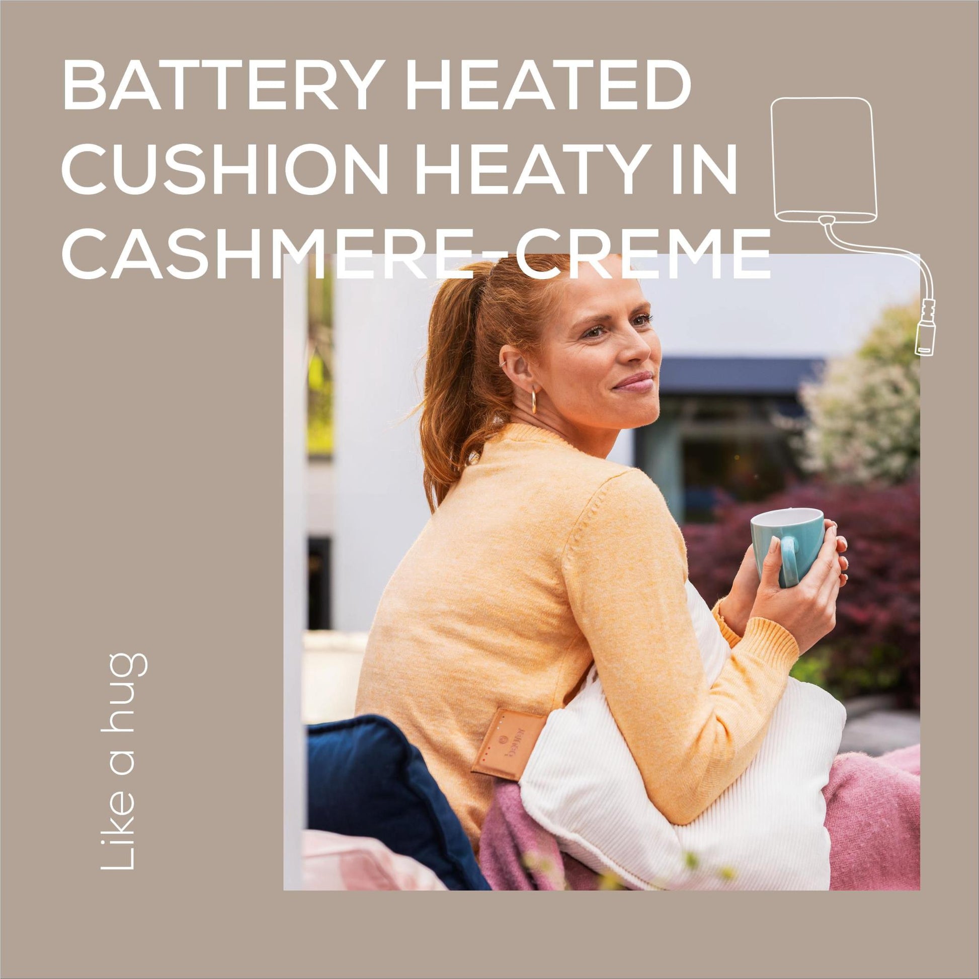 Beurer HK77 Heaty: Rechargeable Heated Cushion (Cashmere Crème)