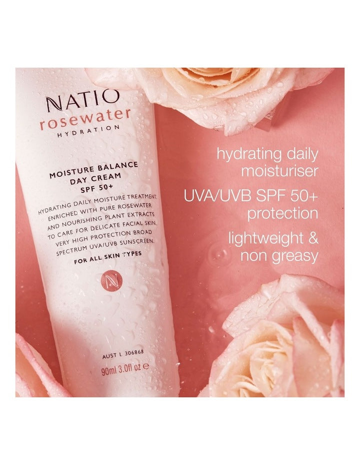 Rosewater Hydration Moisture Balance SPF 50+ Day Cream 90ml