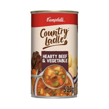CAMPBELLS COUNTRY LADLE SOUP:BEEF VEGETABLE:.:500 GRAM