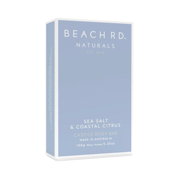 BEACH RD NATURALS BODY BAR SEA SALT & COASTAL CITRUS 150G
