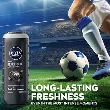 Nivea Men Active Clean 3 In 1 Shower Gel & Body Wash 500mL