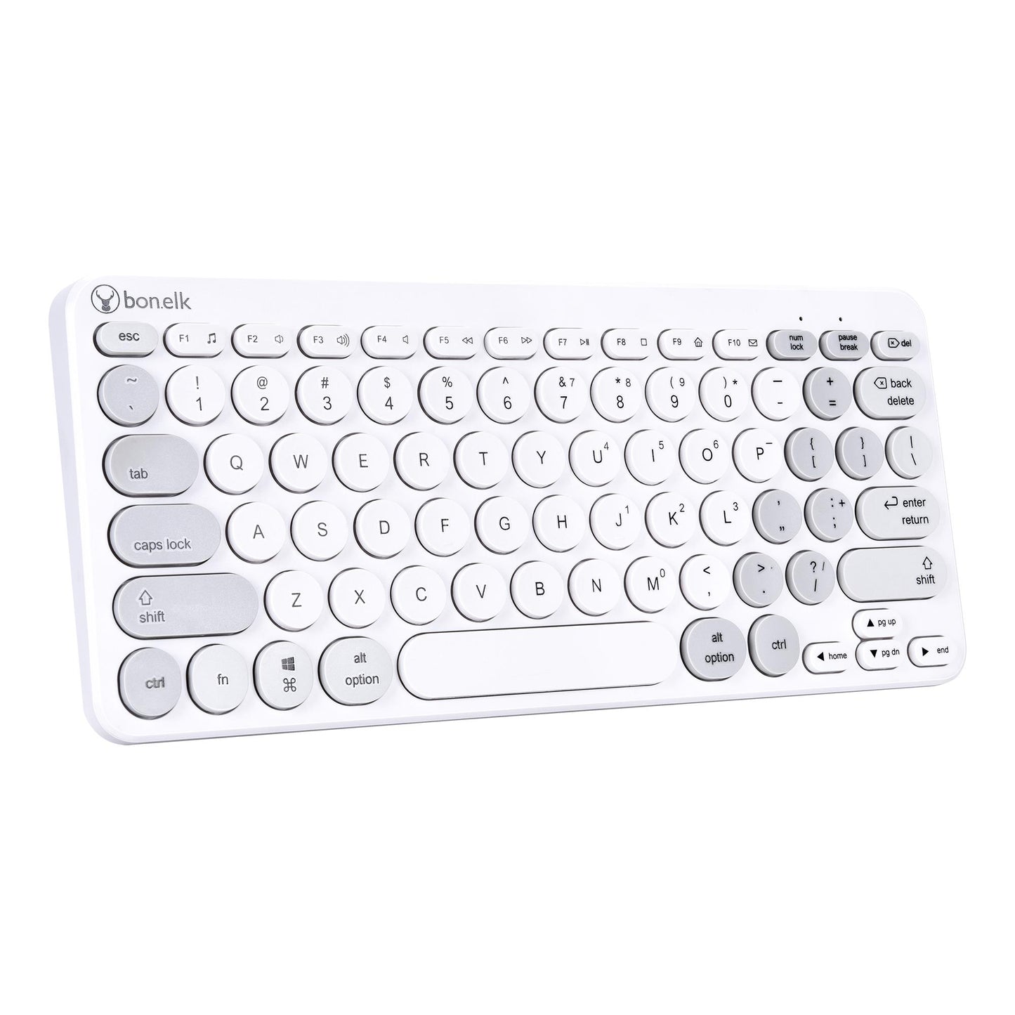 Bonelk KM-383 Wireless Compact Keyboard and Mouse Combo (White)