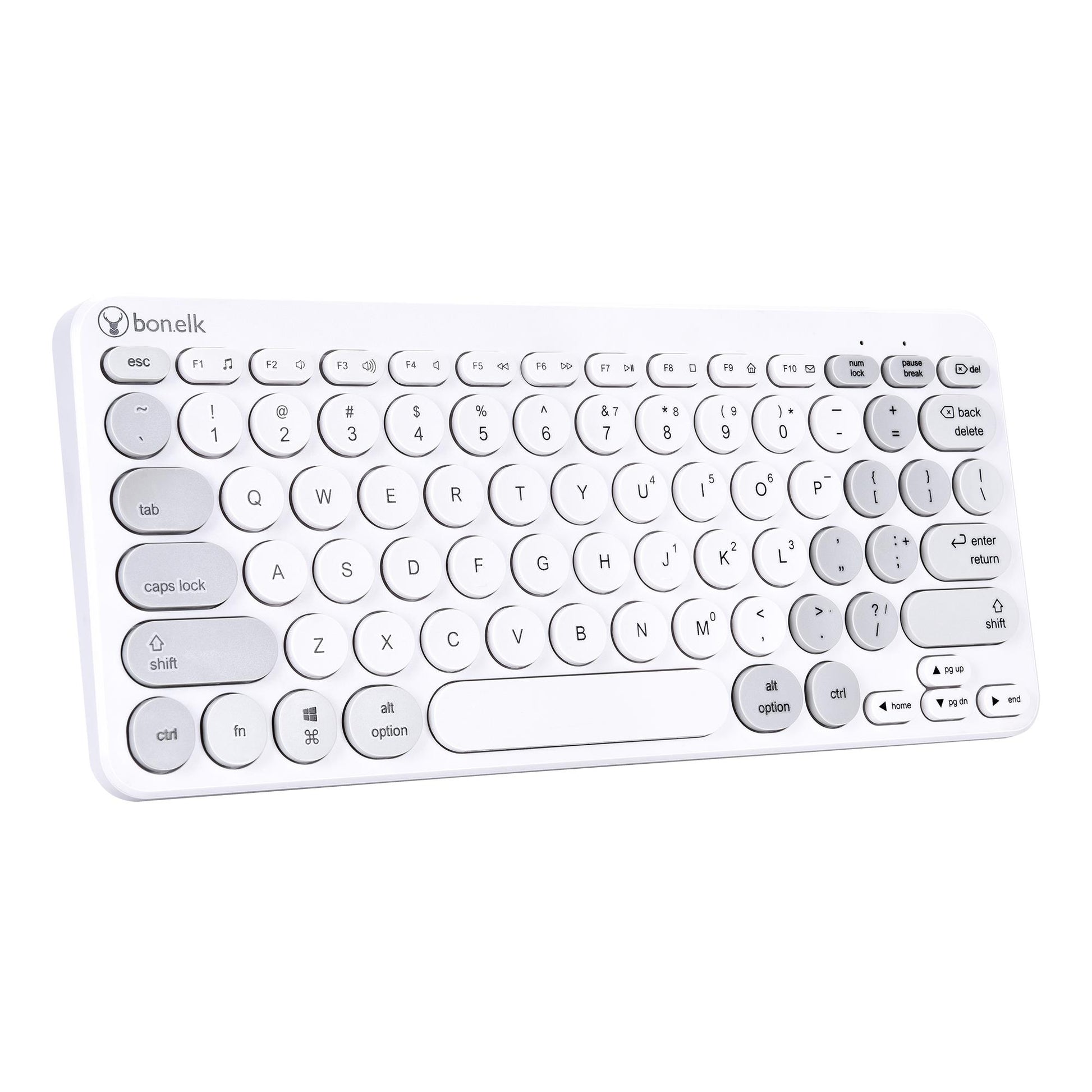 Bonelk KM-383 Wireless Compact Keyboard and Mouse Combo (White)