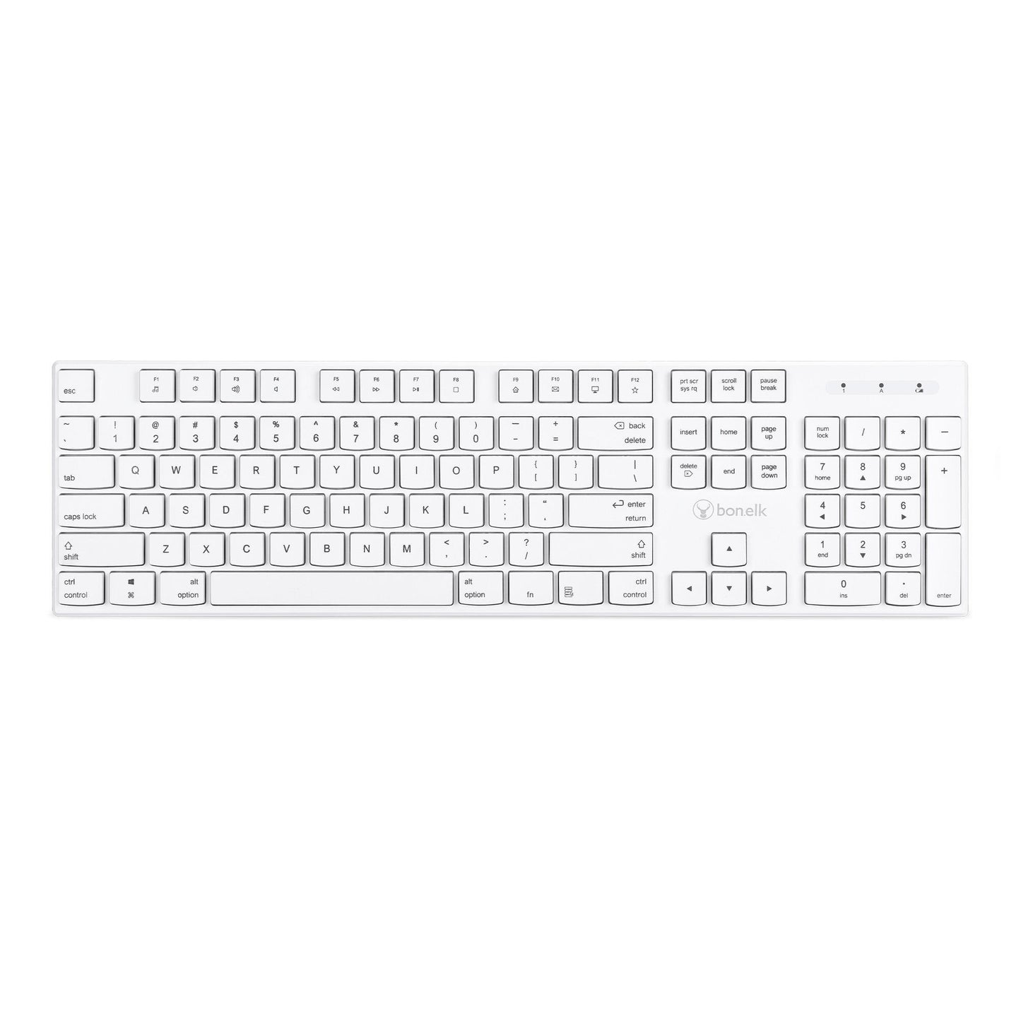 Bonelk KM-314 Slim Wireless Keyboard and Mouse Combo (White)