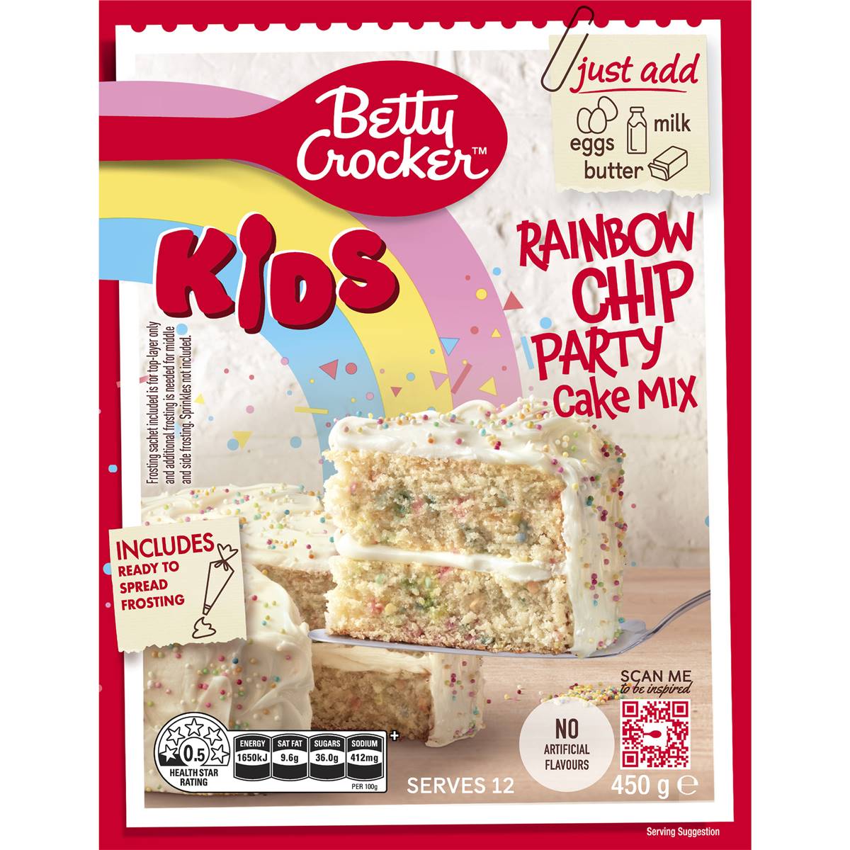Betty Crocker Rainbow Chip Party Cake Mix 450g