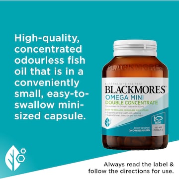 Blackmores Omega Mini Double Concentrate Capsules 200 pack